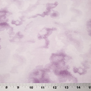 Cotton Spandex Knit by Riley Blake: Purple Tie Dye Print. Fun Stretch Knit. 4-way Stretch. Sold by the 1/2 Yard