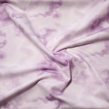 Load image into Gallery viewer, Cotton Spandex Knit by Riley Blake: Purple Tie Dye Print. Fun Stretch Knit. 4-way Stretch. Sold by the 1/2 Yard
