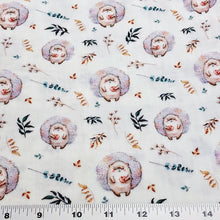 Load image into Gallery viewer, Cotton Double Gauze Muslin Fabric. Cute Hedgehog or Construction Trucks. Soft Fabric and Nice Quality European Fabric. Sold by the 1/2 yard.
