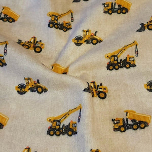 Cotton Double Gauze Muslin Fabric. Cute Hedgehog or Construction Trucks. Soft Fabric and Nice Quality European Fabric. Sold by the 1/2 yard.