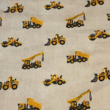 Load image into Gallery viewer, Cotton Double Gauze Muslin Fabric. Cute Hedgehog or Construction Trucks. Soft Fabric and Nice Quality European Fabric. Sold by the 1/2 yard.
