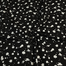 Load image into Gallery viewer, Cotton Knit Fabric With Black and White Paint Splatter, Ideal for Children&#39;s Apparel, European Quality, 4 Way Stretch - Sold by the 1/2 yard
