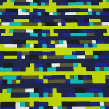 Load image into Gallery viewer, Cotton Jersey Knit European Quality Fabric, Popular Pixel Print Fabric, Perfect Fabric for Video Gamers, 4 Way Stretch, Sold by 1/2 Yard
