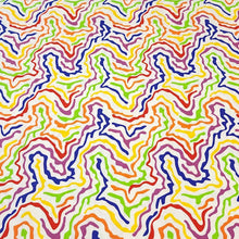 Load image into Gallery viewer, Cotton Knit Jersey Fabric, Groovy Rainbow  Print , Ideal for Children&#39;s Apparel, European Quality, 4 Way Stretch - Sold by the 1/2 yard
