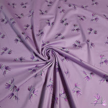 Load image into Gallery viewer, Cotton Knit Jersey Purple Lavender Flower with a Foil Glitter Floral Print - European Quality, 4 Way Stretch - Sold by the 1/2 Yard
