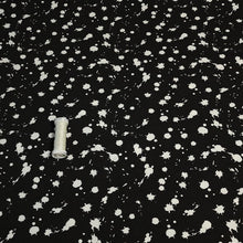 Load image into Gallery viewer, Cotton Knit Fabric With Black and White Paint Splatter, Ideal for Children&#39;s Apparel, European Quality, 4 Way Stretch - Sold by the 1/2 yard
