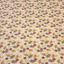 Load image into Gallery viewer, Organic Cotton Jersey Knit Berry and Beige Floral. European Quality Knit Fabric. Quality Soft Fabric, 4-way Stretch. Sold by the 1/2 yard.
