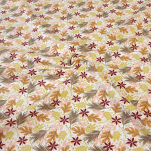 Load image into Gallery viewer, Organic Cotton Jersey Knit Berry and Beige Floral. European Quality Knit Fabric. Quality Soft Fabric, 4-way Stretch. Sold by the 1/2 yard.
