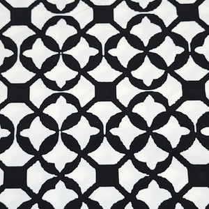 SWIM Fabric: Nylon Spandex Knit, Swimwear Fabric, Stylish Black and White Print. Very Nice For Swimsuit and Activewear. Sold by the 1/2 yard