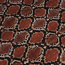 Load image into Gallery viewer, SWIM Fabric: Snakeskin Brown Black Print Nylon Spandex Fabric, Swimwear Fabric. Very Nice For Swimsuit and Activewear. Sold by the 1/2 yard
