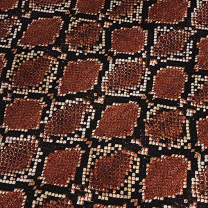 SWIM Fabric: Snakeskin Brown Black Print Nylon Spandex Fabric, Swimwear Fabric. Very Nice For Swimsuit and Activewear. Sold by the 1/2 yard