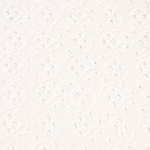 White Eyelet Poly Spandex Knit Fabric, Stretch Knit Fabric, 55 inches Wide. Ideal for Apparel and Home Decor. Sold by the 1/2 yard.