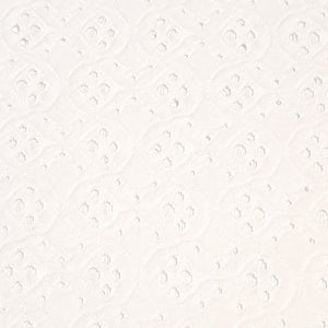 White Eyelet Poly Spandex Knit Fabric, Stretch Knit Fabric, 55 inches Wide. Ideal for Apparel and Home Decor. Sold by the 1/2 yard.