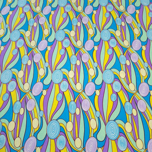 Swim Fabric Fun Colorful Swirl Print Swimsuit Fabric - Quality Nylon Spandex for Swimwear - 4 Way Stretch Fabric - Sold by the 1/2 Yard