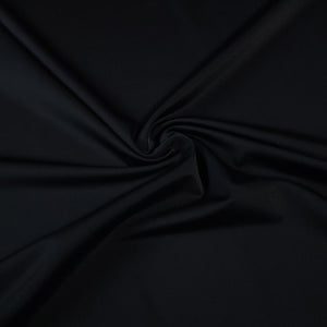 Swim Fabric Solid Black Swimsuit Fabric - Nice Quality Nylon Spandex for Swimwear - Basic Black Swim, 4 Way Stretch - Sold by the 1/2 Yard