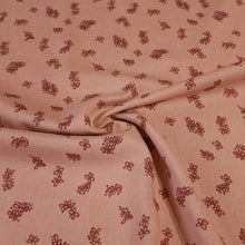 Load image into Gallery viewer, Linen Rayon Blend Fabric, Pretty Dainty Floral on Blue or Dusty Peach. Nice Breathable Fabric. No Stretch Woven, Sold by the 1/2 yard
