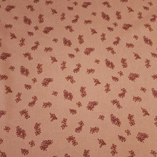 Load image into Gallery viewer, Linen Rayon Blend Fabric, Pretty Dainty Floral on Blue or Dusty Peach. Nice Breathable Fabric. No Stretch Woven, Sold by the 1/2 yard
