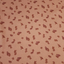 Load image into Gallery viewer, Linen Rayon Blend Fabric, Pretty Dainty Floral on Blue or Dusty Peach. Nice Breathable Fabric. No Stretch Woven, Sold by the 1/2 yard
