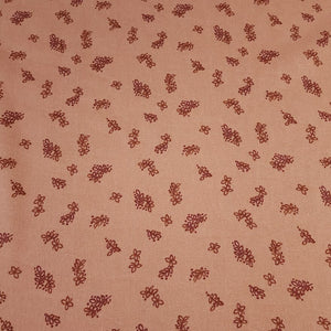 Linen Rayon Blend Fabric, Pretty Dainty Floral on Blue or Dusty Peach. Nice Breathable Fabric. No Stretch Woven, Sold by the 1/2 yard