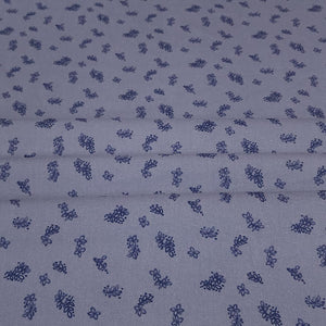 Linen Rayon Blend Fabric, Pretty Dainty Floral on Blue or Dusty Peach. Nice Breathable Fabric. No Stretch Woven, Sold by the 1/2 yard