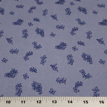 Load image into Gallery viewer, Linen Rayon Blend Fabric, Pretty Dainty Floral on Blue or Dusty Peach. Nice Breathable Fabric. No Stretch Woven, Sold by the 1/2 yard
