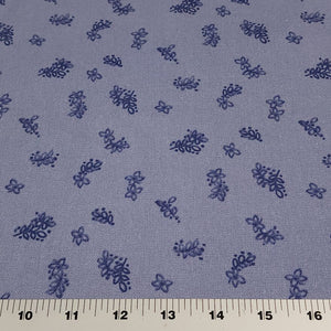 Linen Rayon Blend Fabric, Pretty Dainty Floral on Blue or Dusty Peach. Nice Breathable Fabric. No Stretch Woven, Sold by the 1/2 yard