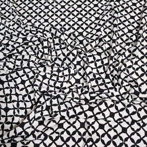 SWIM Fabric: Nylon Spandex Knit, Swimwear Fabric, Stylish Black and White Print. Very Nice For Swimsuit and Activewear. Sold by the 1/2 yard