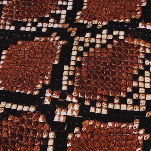 SWIM Fabric: Snakeskin Brown Black Print Nylon Spandex Fabric, Swimwear Fabric. Very Nice For Swimsuit and Activewear. Sold by the 1/2 yard