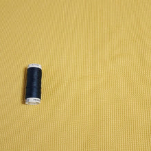 Load image into Gallery viewer, Waffle Thermal Knit Fabric, Very Soft Cotton Blend Butter Yellow Color Fabric, 4-Way Stretch- Deadstock Fabric,  Sold by the 1/2 Yard
