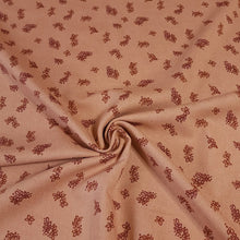 Load image into Gallery viewer, Linen Rayon Blend Fabric, Pretty Dainty Floral on Blue or Dusty Peach. Nice Breathable Fabric. No Stretch Woven, Sold by the 1/2 yard
