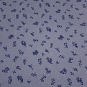 Linen Rayon Blend Fabric, Pretty Dainty Floral on Blue or Dusty Peach. Nice Breathable Fabric. No Stretch Woven, Sold by the 1/2 yard