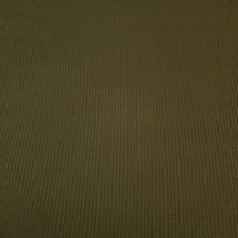 Load image into Gallery viewer, Ribbed Knit Fabric: Army Green Rib Knit Fabric Cotton Blend 4x2 Rib Knit Fabric. Soft and Fun, 4-Way Stretch, Sold by the 1/2 yard
