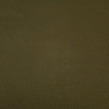 Load image into Gallery viewer, Ribbed Knit Fabric: Army Green Rib Knit Fabric Cotton Blend 4x2 Rib Knit Fabric. Soft and Fun, 4-Way Stretch, Sold by the 1/2 yard
