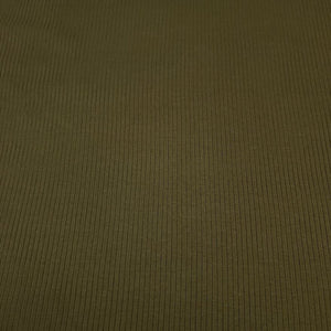 Ribbed Knit Fabric: Army Green Rib Knit Fabric Cotton Blend 4x2 Rib Knit Fabric. Soft and Fun, 4-Way Stretch, Sold by the 1/2 yard