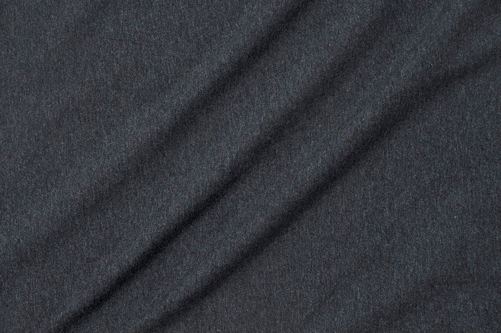 Cotton Spandex Knit Solid Two Tone Dark Charcoal Gray. 4-Way Stretch Knit. Very Nice Mid weight Knit Fabric. Sold by the 1/2 yard