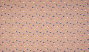 57" Cotton Poplin Fabric! Dusty Pink and Blue Ice Cream Cones, Cute and Fun Fabric,  57/59 inch wide Quality Fabric. Sold by the 1/2 yard.