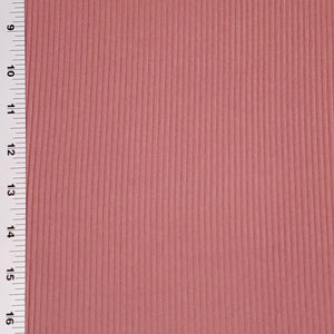 Ribbed Knit Fabric, 4x2 Rib, Soft, Rose Pink, Absolutely Beautiful and Versatile, Sold by the 1/2 yard