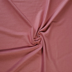 Ribbed Knit Fabric, 4x2 Rib, Soft, Rose Pink, Absolutely Beautiful and Versatile, Sold by the 1/2 yard