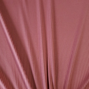 Ribbed Knit Fabric, 4x2 Rib, Soft, Rose Pink, Absolutely Beautiful and Versatile, Sold by the 1/2 yard