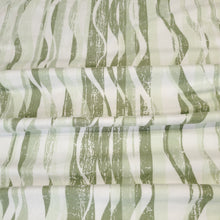 Load image into Gallery viewer, Double Brushed Poly Knit Fabric, Sage and White Waves, Very Pretty and So Soft and Versatile, Sold by the 1/2 yard
