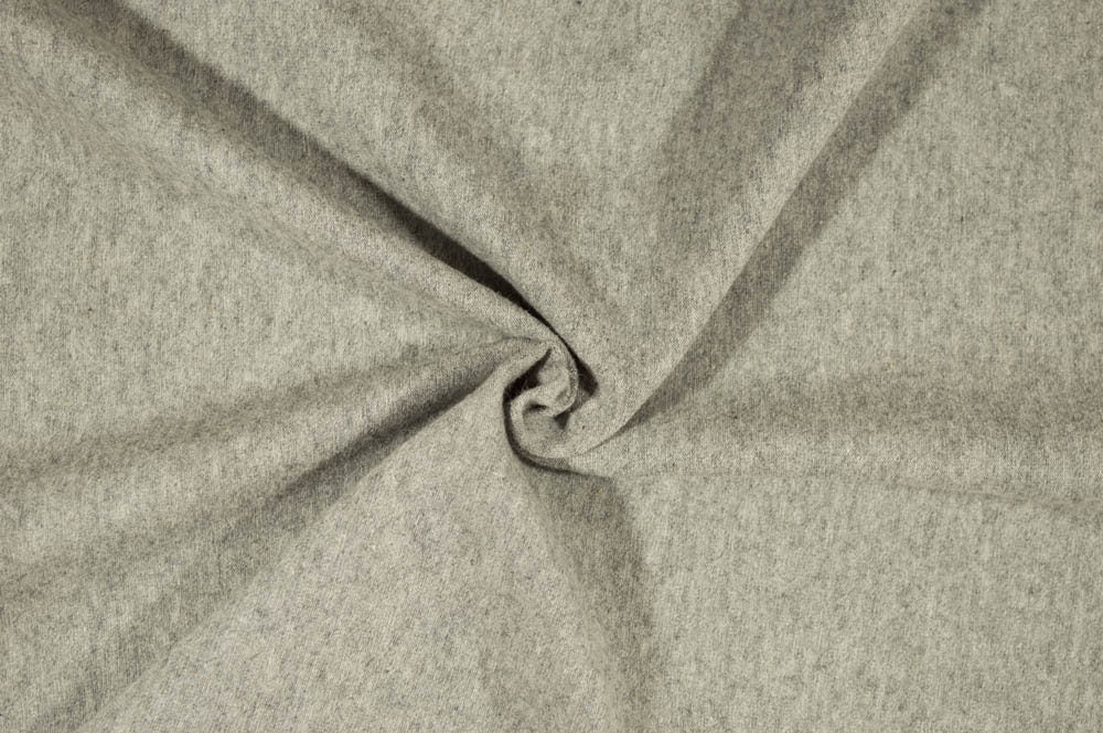 Cotton Spandex Stretch Knit Fabric, Heather Gray Solid. 4-Way Stretch, Very Nice and Versatile Mid-Weight Fabric. Sold by the 1/2 yard