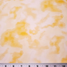 Load image into Gallery viewer, Cotton Spandex Knit by Riley Blake: Yellow Tone Tie Dye Print. Fun and Popular Stretch Knit Fabric. 4-way Stretch. Sold by the 1/2 yard.
