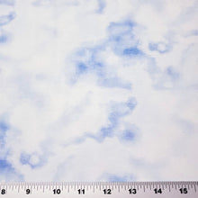 Load image into Gallery viewer, Cotton Spandex Knit by Riley Blake: Denim Blue Tone Tie Dye Print. Fun and Popular Stretch Knit Fabric. 4-way Stretch. Sold by the 1/2 yard.
