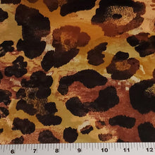 Load image into Gallery viewer, Animal Cheetah Print Double Brushed Polyester Knit Fabric, DBP, 4-Way Stretch, Black Brown Taupe, Soft and Versatile, Sold by the 1/2 yard
