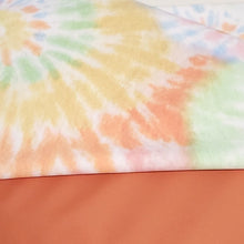 Load image into Gallery viewer, Swimwear Fabric: Nylon Spandex Knit, Fun Boho Rainbow Pastel Tie Dye Print . Nice Quality and Fun Swim Fabric. Sold by the 1/2 yard
