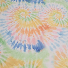 Load image into Gallery viewer, Swimwear Fabric: Nylon Spandex Knit, Fun Boho Rainbow Pastel Tie Dye Print . Nice Quality and Fun Swim Fabric. Sold by the 1/2 yard
