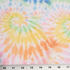 Swimwear Fabric: Nylon Spandex Knit, Fun Boho Rainbow Pastel Tie Dye Print . Nice Quality and Fun Swim Fabric. Sold by the 1/2 yard