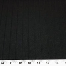 Load image into Gallery viewer, Viscose Spandex Euro Knit Fabric: Solid Black with Rib Texture, Great Quality Soft and Silky Fabric, 4-way stretch. Sold by the 1/2 yard.
