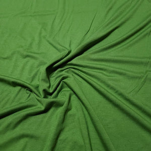 Silky Viscose Spandex Euro Knit Fabric - Beautiful Solid Green Sage Color - 4-Way Stretch - Sold by the 1/2 Yard