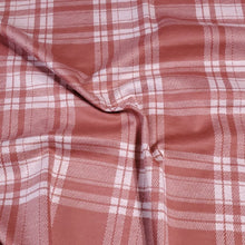 Load image into Gallery viewer, Rayon Polyester Spandex Blend Stretch Knit Fabric. Great Quality and Beautiful Terra Cotta Pink Color. 2-Way Stretch, Sold by the 1/2 Yard
